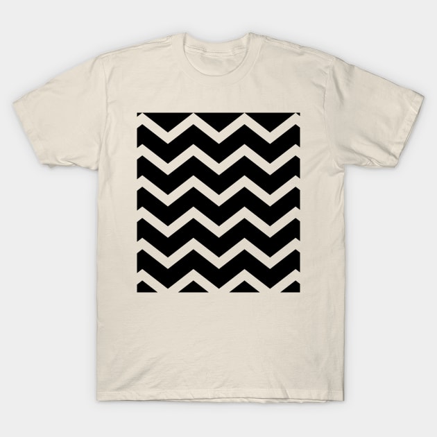 Black Chevrons *Clear BG* T-Shirt by LozMac